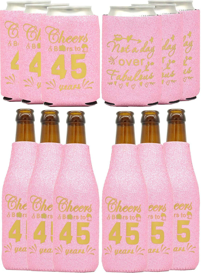 45th Birthday Gifts for Women, 45th Birthday Gifts, 45th Birthday Can Cooler, 45 Year Old