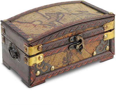 Treasure chest size with lock 50x25x28cm case chest wooden chest treasure chest