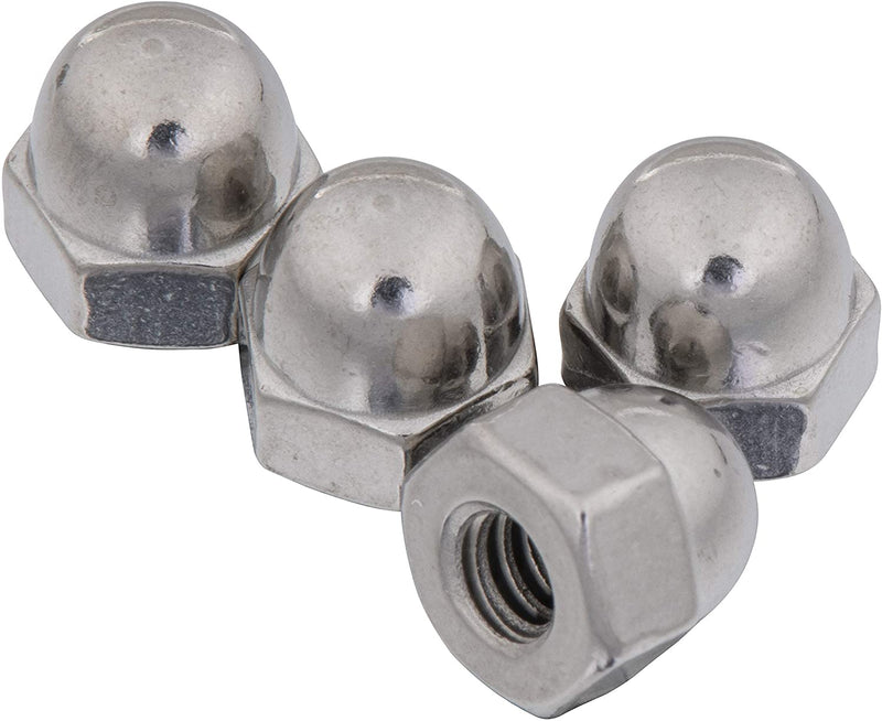 12-24 Stainless Acorn Cap Nut (25 Pack), by Bolt Dropper, 304 (18-8) Stainless Steel