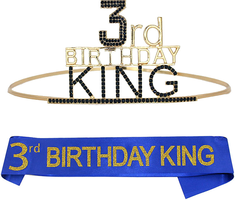 3 Birthday Boy, Birthday Crown for Boys 3, 3rd Birthday Party Supplies Boy 3rd Birthday