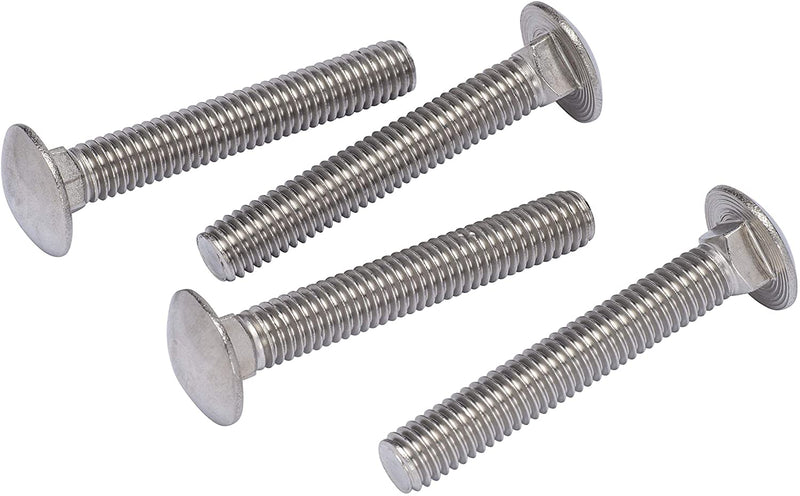 10-24 X 1-1/4" (100pc) Stainless Carriage Bolt, 18-8 Stainless