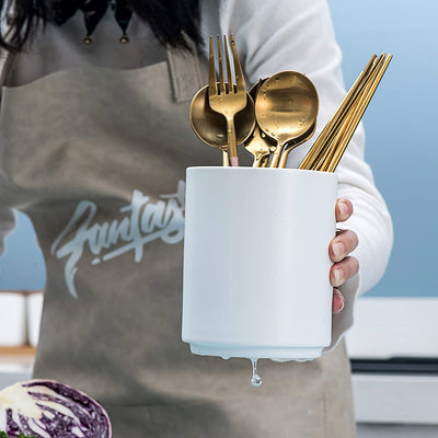 Bruntmor Kitchen Utensil Holder for Countertop, 5.6 Ceramic Utensil Crock, Matte Glazed