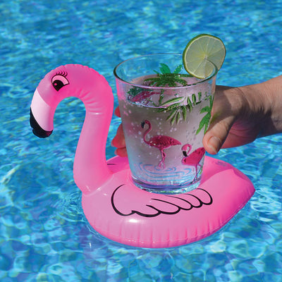 Top Race 24 Pink Inflatable Drink floaties | Pool Drink Holder Floats for Adults | Great