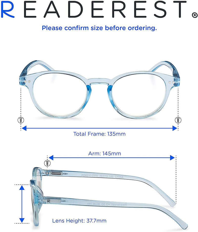 Round-Blue-Light-Blocking-Reading-Glasses-Light-Blue-1-50-Magnification-Computer-Glasses