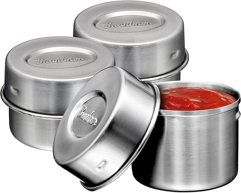 Bruntmor 2 oz. Condiment Canisters, Set of 3, Leak-Proof, for Sauces, Dressings, Spices