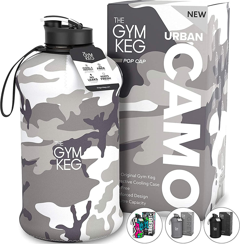 The Gym Keg Sports Water Bottle (2.2 L) Insulated Half Gallon Carry Handle  Big Water – Razor Shopping US