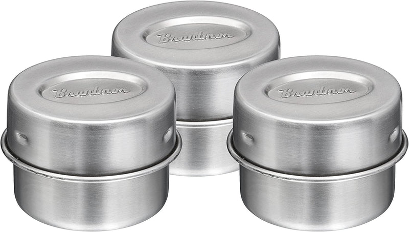 Bruntmor 2 oz. Condiment Canisters, Set of 3, Leak-Proof, for Sauces, Dressings, Spices