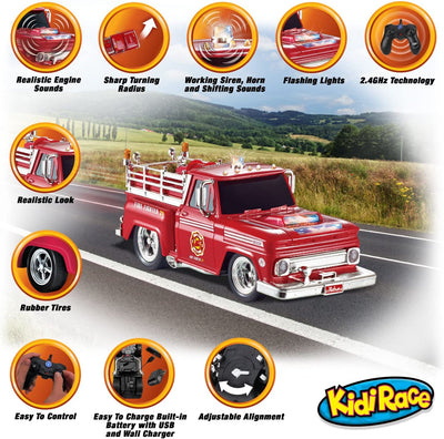 Remote control RCR fire truck truck rechargeable RC Auto Durable Easy