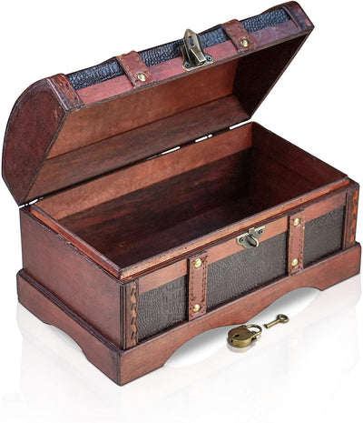 Treasure chest Kroko 30x17x16cm Groe Treasure chest black crocodile leather imitation