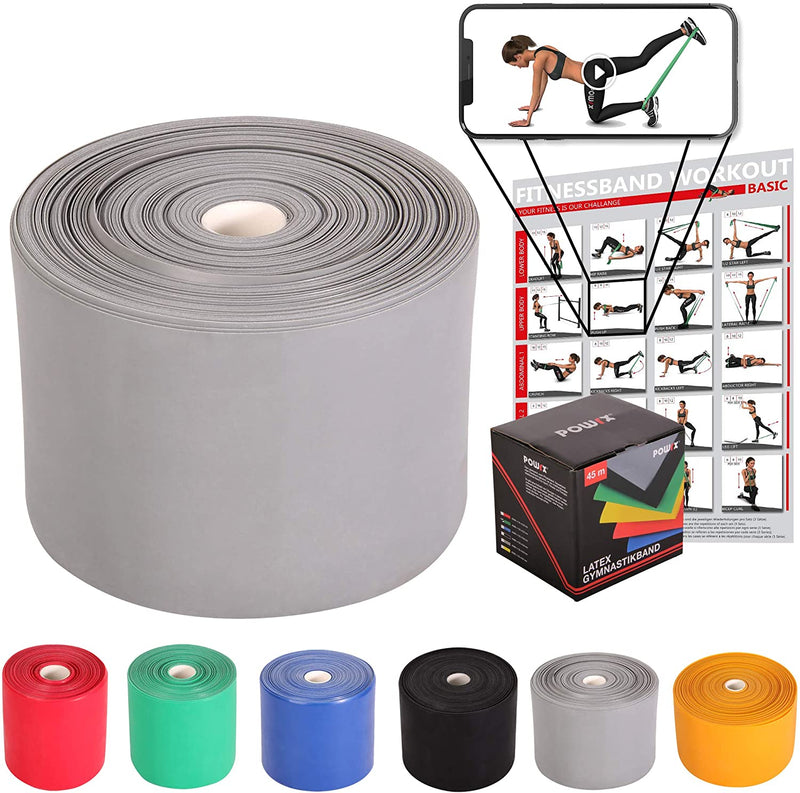 Fitness bands roll resistance variants 45 m latex band for yoga pilates