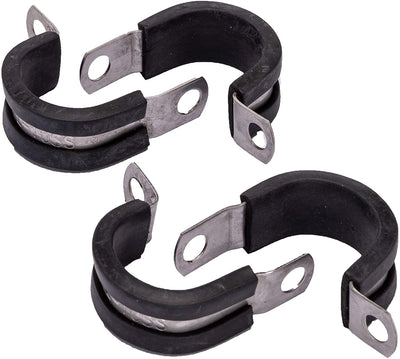 3/8" Diameter Stainless Cushion Cable Clamp, 18-8 Stainless Steel (25pc