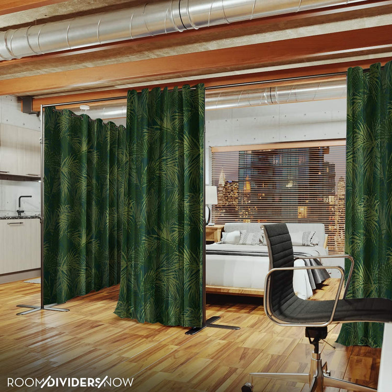 End2End Room Divider Kit - XX-Large B, 9ft Tall x 18ft - 24ft Wide, Jungle (Room/Dividers