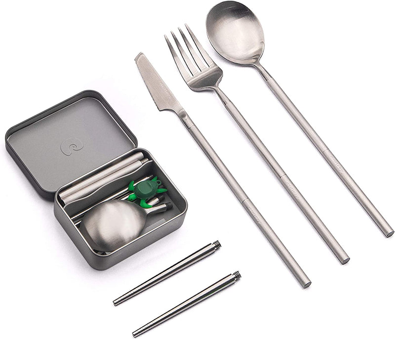 Portable Reusable Stainless Steel Travel Cutlery Set And Reusable