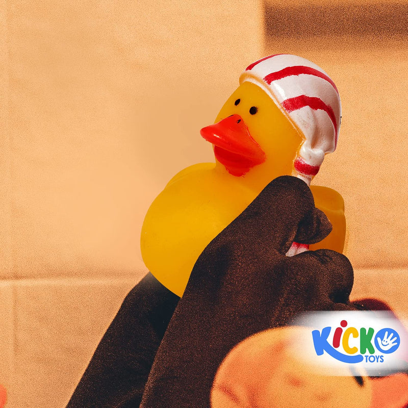 Kicko Mini Pirate Rubber Duckies for Party Favors and Bath Time - 2 Inches, 12
