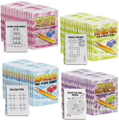 Kicko Mini Game Book Assortment - 72 Pack - 3 x 2 Inches - for Kids, Party Favors