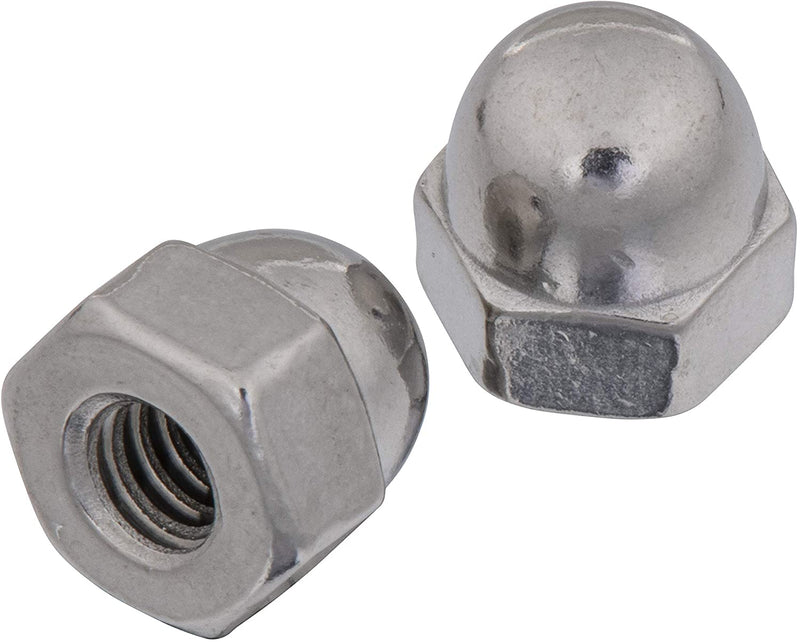12-24 Stainless Acorn Cap Nut (25 Pack), by Bolt Dropper, 304 (18-8) Stainless Steel