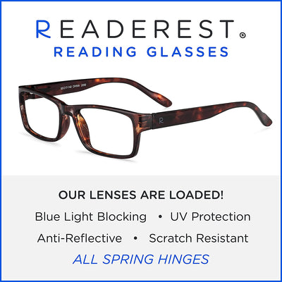 Blue-Light-Blocking-Reading-Glasses-Bourbon-Tortoise-0-00-Magnification Anti Glare