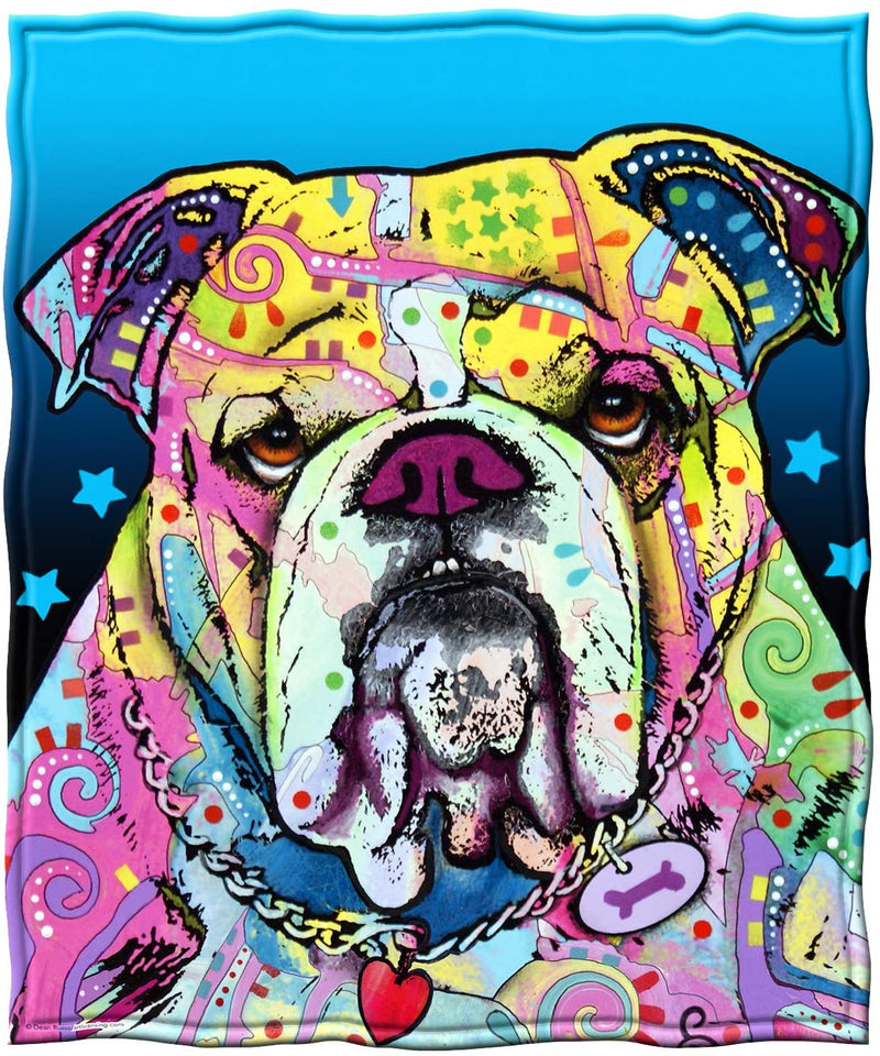 Dawhud Direct Super Soft Plush Fleece Throw Blanket by Dean Russo (Therapy Dog