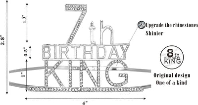 7th Birthday King Crown,7th Birthday Gifts for Boy,7th Birthday King Sash,7th Birthday