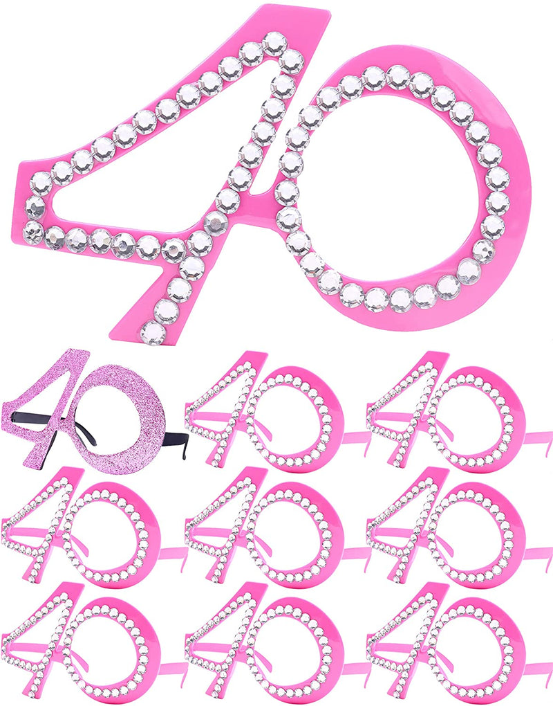 40th Birthday Glasses,40th Birthday,40 Birthday Decorations for Women,40th Birthday Props