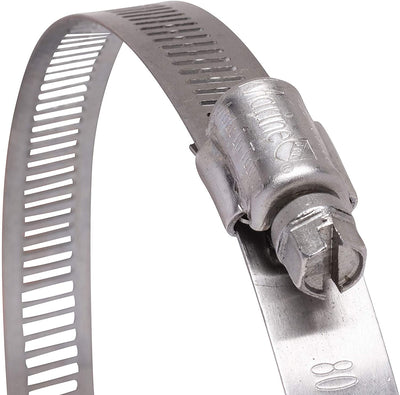 7/16" to 1" Diameter Stainless Steel Hose Clamp, 1/2" Wide Band, (8) 300 SS, 18-8 S/S
