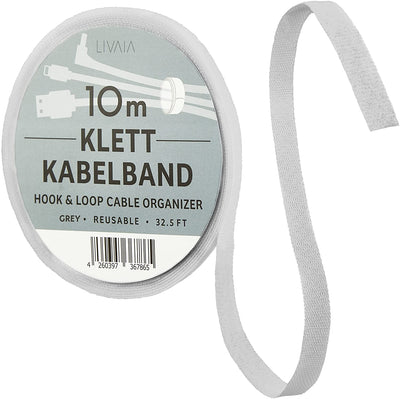 Velcro cable tie resealable 10m Velcro cable ties gray