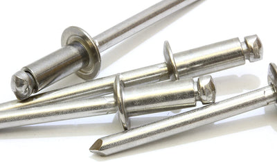 Rivets, Stainless Steel 1/8" x 5/16" Inch (100 Pack), Gap (0.25-0.31)", Blind Rivets