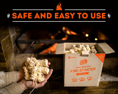 Bbq Fire Starter - Firestarters For Outdoor Fireplace, All-Weather Natural Wood