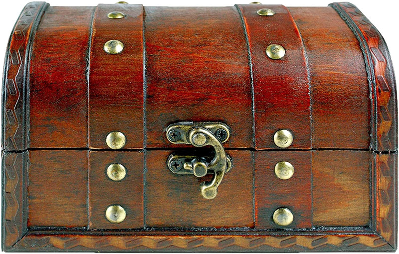 Small treasure chest 17x10x10cm wooden chest treasure chest vintage look antique design