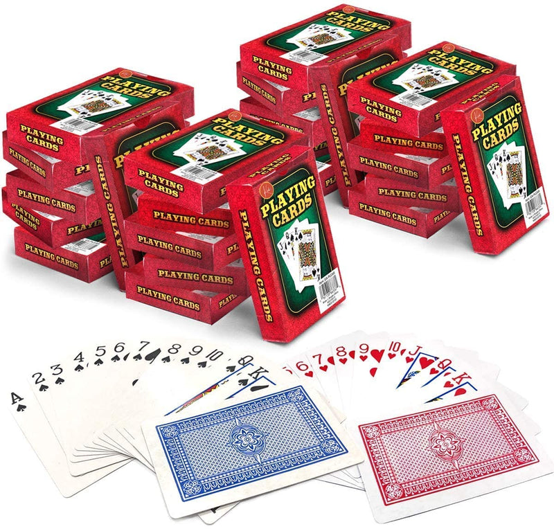 Kicko Playing Cards - 24 Pack - 2.25 x 3.5 Inches - for Kids, Party Favors, Stocking