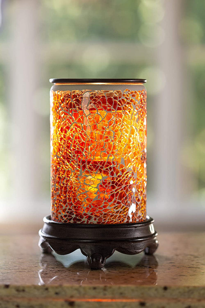 Vp Home Mosaic Glass Fragrance Warmer (Sapphire And Gold)