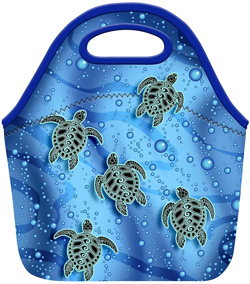 VP Home Insulated Neoprene Lunch Tote Bag (Tribal Turtles