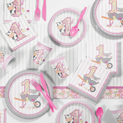 Kicko Pastel Pink Premium Cutlery - 108 Pieces - Plasticware for Catering Events, Parties