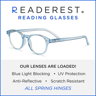 Round-Blue-Light-Blocking-Reading-Glasses-Light-Blue-3-00-Magnification-Computer-Glasses