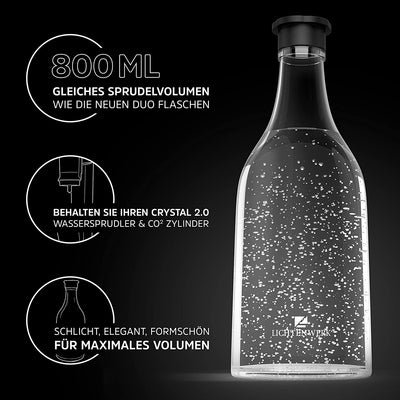 2x glass bottle compatible with Sodastream Crystal 20 33 more sparkling