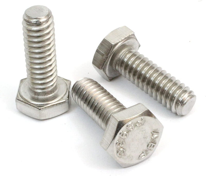 1/4"-20 x 1" (100pcs) Stainless Steel Hex Bolts 18-8 (304) S/S, Choose Size & Qty -