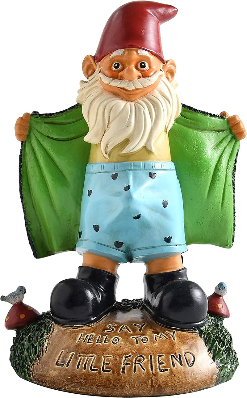Noa Store Funny Naughty Garden Gnome Statue | Outdoor Decor | Fall Winter Halloween