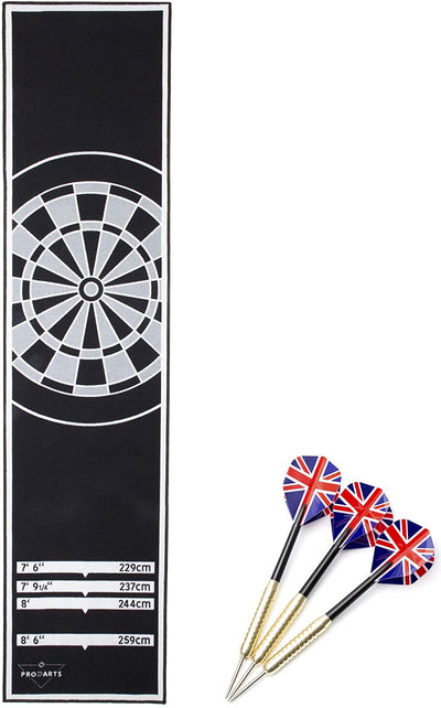 Darts carpet polyester extra long with darts oche as a drop line for correct