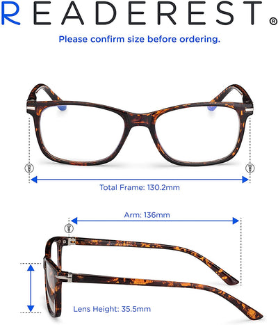 Blue-Light-Blocking-Reading-Glasses-Tortoise-1-00-Magnification-Computer-Glasses