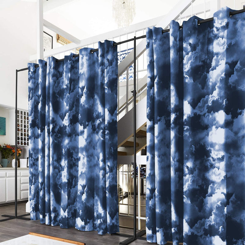 End2End Room Divider Kit - Medium A, 8ft Tall x 7ft 6in - 12ft Wide, Rolling Clouds (Room