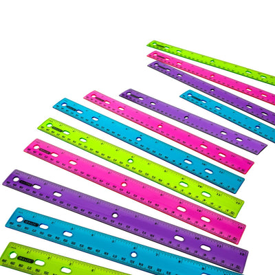 Kicko Ruler  Color Jewel Tones Rulers  20 Pack - 12 Inch Measuring Tool  School