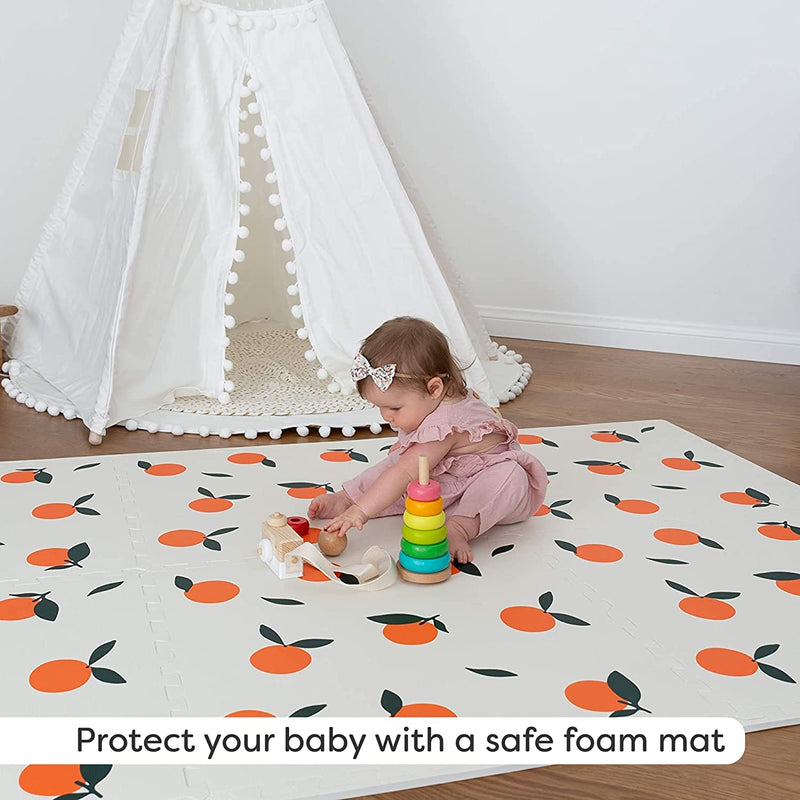 Baby Play Mat - Extra Large, Non-Toxic Foam Play Mat With Soft Interlocking Floor Tiles