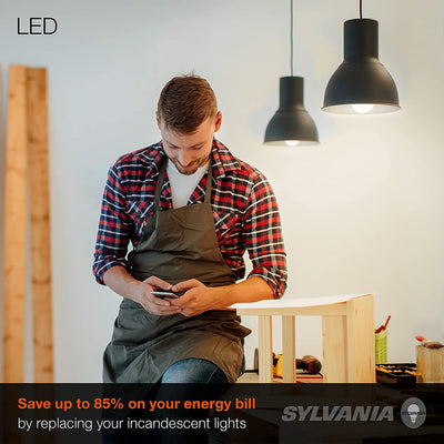 SYLVANIA LED A19 Light Bulb, 60W Equivalent Efficient 8.5W Medium Base, 2700K Soft White