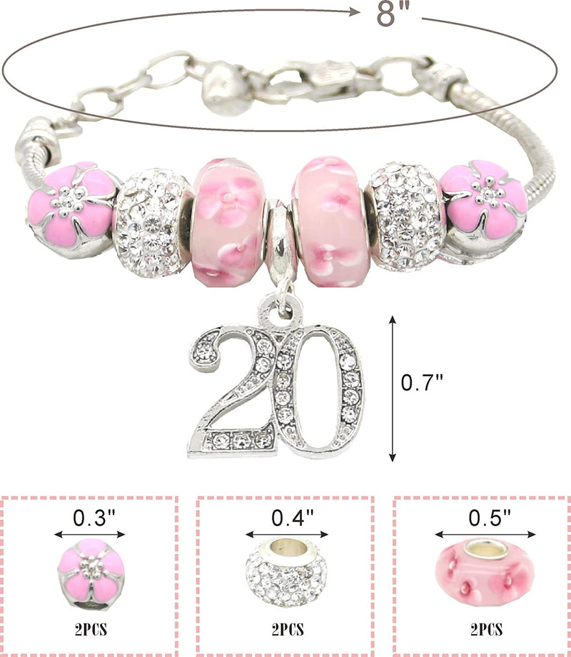 20th Birthday Gifts for Women, 20th Birthday Bracelet and NeckLace, Happy 20th Birthday