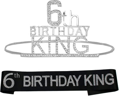 6th Birthday King Crown,6th Birthday Gifts for Boy,6th Birthday King Sash,6th Birthday