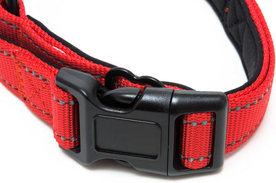 Happilax Adjustable Dog Collars - Reflective Padded Dog Collar with Strain Relief