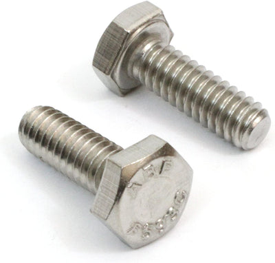 1/4"-20 x 1" (100pcs) Stainless Steel Hex Bolts 18-8 (304) S/S, Choose Size & Qty -