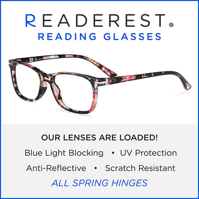 Blue-Light-Blocking-Reading-Glasses-Floral-0-75-Magnification-Computer-Glasses