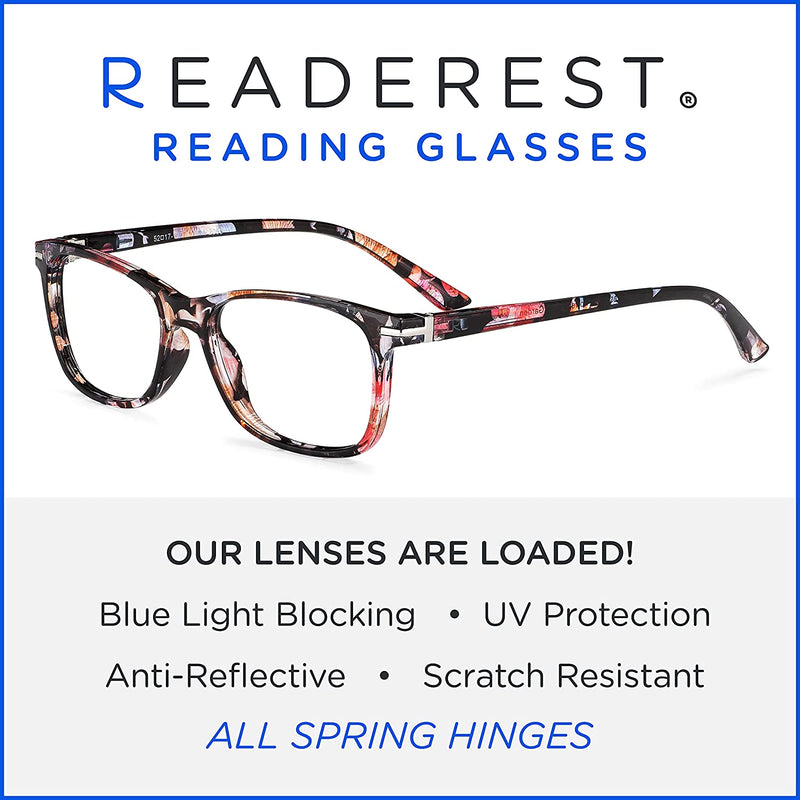 Blue-Light-Blocking-Reading-Glasses-Floral-0-25-Magnification-Computer-Glasses