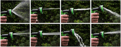 Garden shower with 9 spray functions for all garden tubes garden hand shower